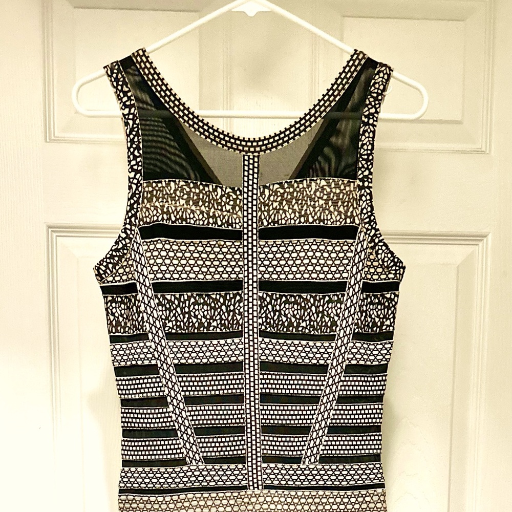 Black & tan cocktail dress by Lucy & Co